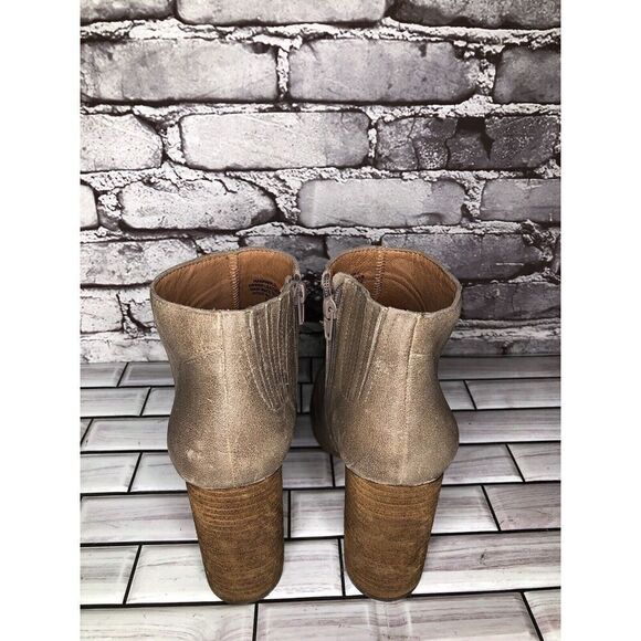 Jeffrey Campbell Hanger Gray Taupe Leather Booties Heels Boots Women Sz 9M US/40 - Picture 9 of 16